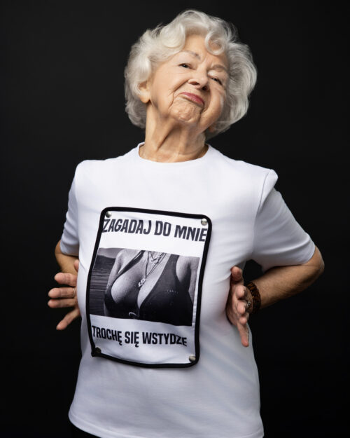 Koszulka damska biała z Twoją napą