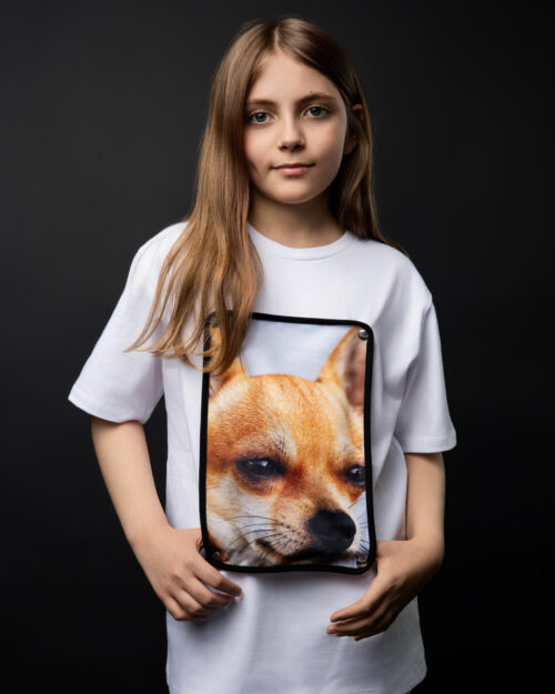 Koszulka dziecięca biała z Twoją napą