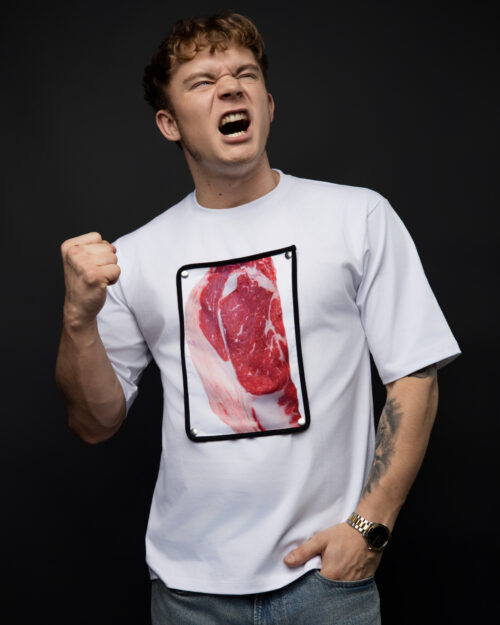 Koszulka męska biała z Twoją napą